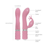 BMS Factory Pillow Talk Kinky Dual Massager G-Spot Clitoral Crown Vibrator Swarovski Crystal USB Sex Toy