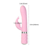 BMS Factory Pillow Talk Lively Dual Motor Massager Pink Rotating Rabbit Vibrator Swarovski Crystal Sex Toy