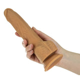Naked Addiction 9" Thrusting Caramel Dong Realistic Tan Penis Dildo USB Cock Sex Toy
