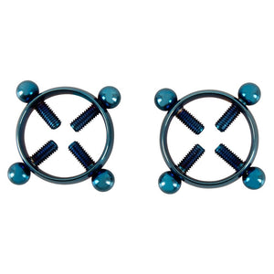 Bad Kitty Blue Moon Nipple Jewellery Non-Piercing Metal Screw Vice Clamps
