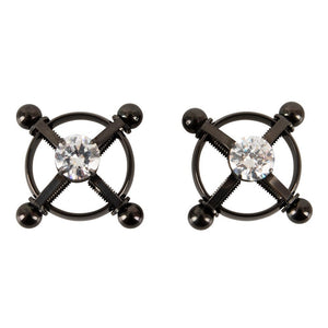 Bad Kitty Shiny Star Gem Nipple Jewellery Non-Piercing Metal Screw Vice Clamps