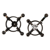 Bad Kitty Shiny Star Gem Nipple Jewellery Non-Piercing Metal Screw Vice Clamps