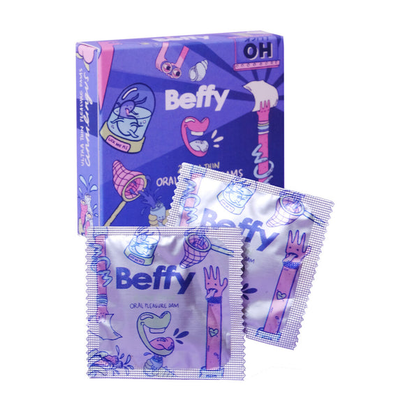 Beffy Ultra Thin Oral Pleasure Dams Licking Cloths Safe Sex Wipes 2 Pack