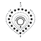 Bijoux Indiscrets Flamboyant Adhesive Rhinestone Body Jewellery Set Black Gem Decorations