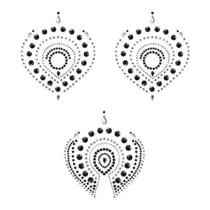 Bijoux Indiscrets Flamboyant Adhesive Rhinestone Body Jewellery Set Black Gem Decorations