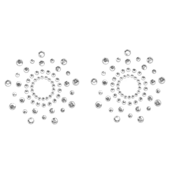 Bijoux Indiscrets Mimi Rhinestone Nipple Pasties Silver Gem Body Jewellery Decoration Set