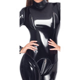 Black Level Vinyl Jumpsuit Erotic Overall Kinky Catsuit Fetish Wear