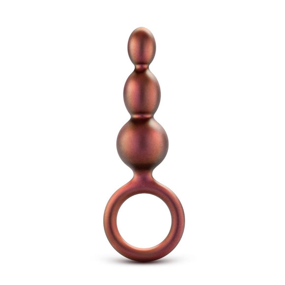 Blush Anal Adventures Matrix Beaded Loop Bronze Silicone 3 Bead Butt Plug Unisex Sex Toy