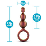 Blush Anal Adventures Matrix Beaded Loop Bronze Silicone 3 Bead Butt Plug Unisex Sex Toy