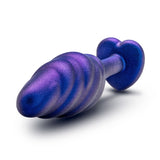 Blush Anal Adventures Matrix Bumped Bling Sapphire Crystal Heart Gem Butt Plug Sex Toy