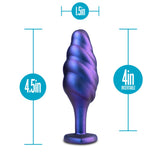 Blush Anal Adventures Matrix Bumped Bling Sapphire Crystal Heart Gem Butt Plug Sex Toy