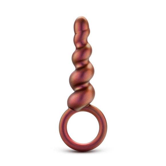 Blush Anal Adventures Matrix Spiral Loop Bronze Silicone Screw Bead Butt Plug Sex Toy