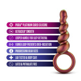 Blush Anal Adventures Matrix Spiral Loop Bronze Silicone Screw Bead Butt Plug Sex Toy