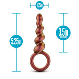 Blush Anal Adventures Matrix Spiral Loop Bronze Silicone Screw Bead Butt Plug Sex Toy
