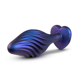 Blush Anal Adventures Matrix Swirling Bling Sapphire Crystal Heart Gem Jewel Butt Plug Sex Toy