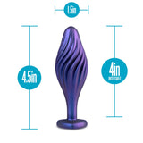 Blush Anal Adventures Matrix Swirling Bling Sapphire Crystal Heart Gem Jewel Butt Plug Sex Toy