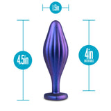 Blush Anal Adventures Matrix Wavy Bling Sapphire Crystal Heart Gem Jewel Butt Plug Sex Toy