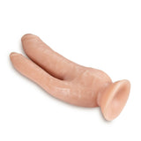 Dr. Skin 8 Inch DP Cock Double Penetration Realistic Duo Penis Dildo Suction Cup