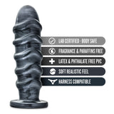 Blush Jet Annihilator 11 Inch Black Carbon XL Butt Plug Suction Cup Anal Dildo Probe Hardcore Sex Toy