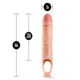 Blush Performance Cock Sheath 10" Penis Length Extension Sleeve Girth Ball Strap