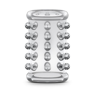 Stay Hard Cock Sleeve 02 Clear Studded Penis Dildo Sheath Sex Enhancer