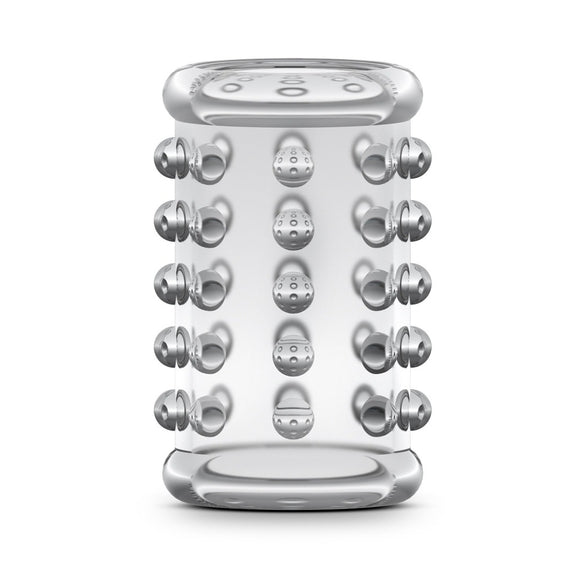 Stay Hard Cock Sleeve 02 Clear Studded Penis Dildo Sheath Sex Enhancer