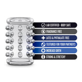 Stay Hard Cock Sleeve 02 Clear Studded Penis Dildo Sheath Sex Enhancer