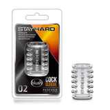 Stay Hard Cock Sleeve 02 Clear Studded Penis Dildo Sheath Sex Enhancer