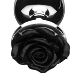 Booty Sparks Black Rose Butt Plug Size Large Metal Gothic Anal Sex Play