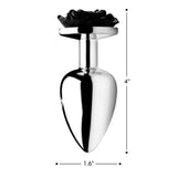Booty Sparks Black Rose Butt Plug Size Large Metal Gothic Anal Sex Play