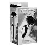 Booty Sparks Black Rose Butt Plug Size Large Metal Gothic Anal Sex Play