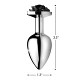Booty Sparks Black Rose Butt Plug Size Medium Metal Gothic Anal Sex Play