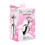 Booty Sparks Pink Gem Stone Butt Plug Medium Size Pretty Jewel Metal Anal Toy