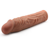 Penis Extension Sleeve Tan Brown Skin Tone Realistic Cock Sheath Length Girth