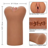 CalExotics Boundless Vulva Brown Skin Masturbator Realistic Vagina Pocket Pussy Stroker Sex Toy