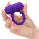 CalExotics 5 Bead Maximus Purple Silicone Cock Ring Rechargeable Vibrating Erection Enhancer Sex Toy