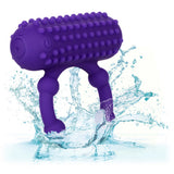 CalExotics 5 Bead Maximus Purple Silicone Cock Ring Rechargeable Vibrating Erection Enhancer Sex Toy