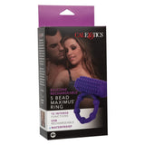 CalExotics 5 Bead Maximus Purple Silicone Cock Ring Rechargeable Vibrating Erection Enhancer Sex Toy