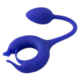 CalExotics Admiral Plug & Play Blue Silicone Cock Ring Vibrator Weighted Anal Egg Probe USB Sex Toy