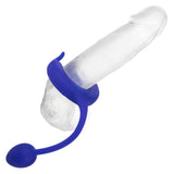 CalExotics Admiral Plug & Play Blue Silicone Cock Ring Vibrator Weighted Anal Egg Probe USB Sex Toy
