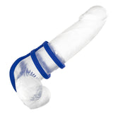 CalExotics Admiral Triple Ring Cock Cage Soft Blue Silicone Penis Erection Orgasm Enhancer