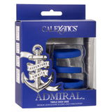 CalExotics Admiral Triple Ring Cock Cage Soft Blue Silicone Penis Erection Orgasm Enhancer