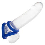 Calexotics Admiral Universal Blue Cock Ring Set 3 Size Reusable Penis Band Erection Aid