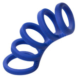 CalExotics Admiral Xtreme Cock Cage Soft Blue Silicone Penis Erection Multi Ring Orgasm Enhancer