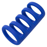 CalExotics Admiral Xtreme Cock Cage Soft Blue Silicone Penis Erection Multi Ring Orgasm Enhancer
