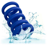 CalExotics Admiral Xtreme Cock Cage Soft Blue Silicone Penis Erection Multi Ring Orgasm Enhancer