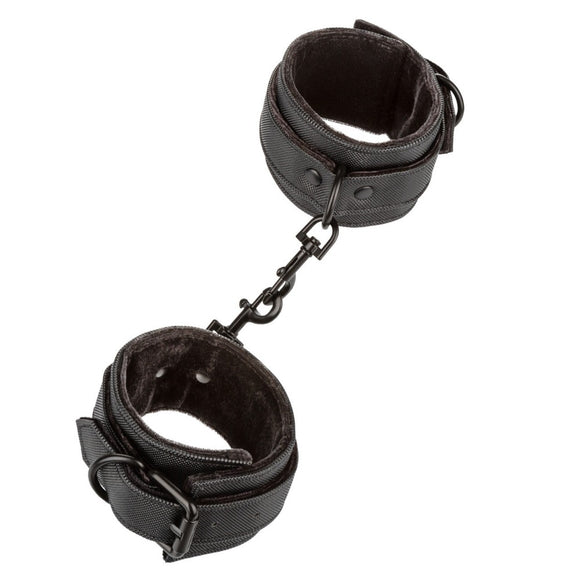 CalExotics Boundless Ankle Cuffs Vegan Leather Adjustable Buckle Plush Padded Kinky Bondage