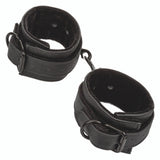 CalExotics Boundless Ankle Cuffs Vegan Leather Adjustable Buckle Plush Padded Kinky Bondage