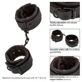 CalExotics Boundless Ankle Cuffs Vegan Leather Adjustable Buckle Plush Padded Kinky Bondage