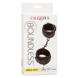 CalExotics Boundless Ankle Cuffs Vegan Leather Adjustable Buckle Plush Padded Kinky Bondage